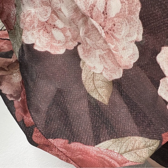 Kate & Lily Tiered Ruffled Maxi Dress 12 Floral Fairygrunge Boho Y2K Sheer - Picture 8 of 12